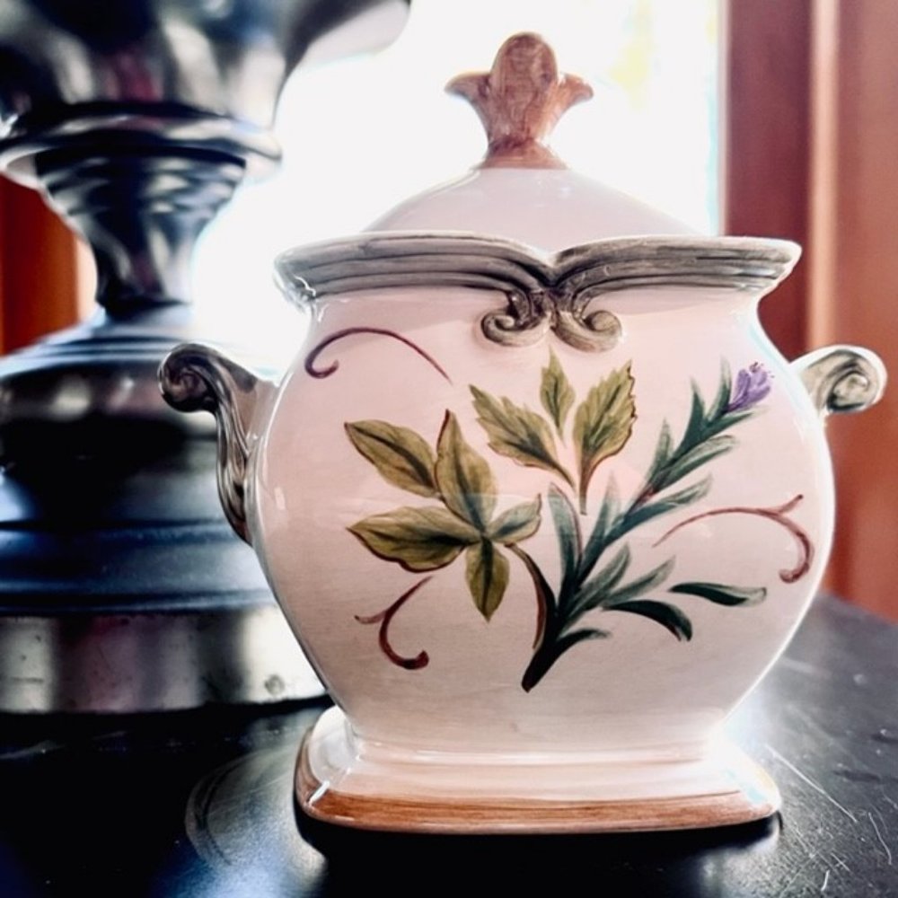 Lenox Colore Sugar Bowl Jar With Lid